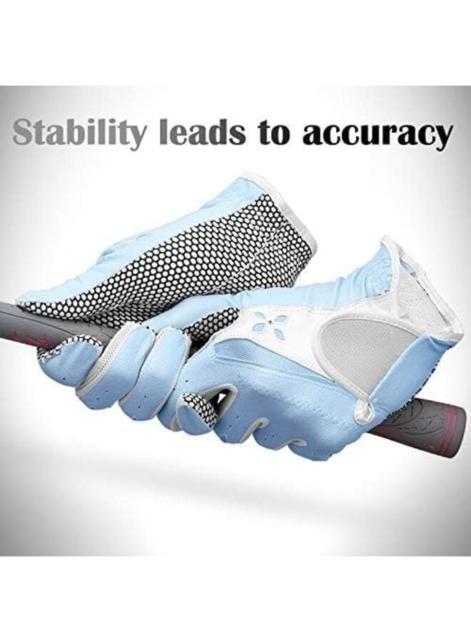 يُسلِّم قفازات جولف نسائية، زوج واحد، نظام إمساك مُحسّن، بارد ومريح - Image 5